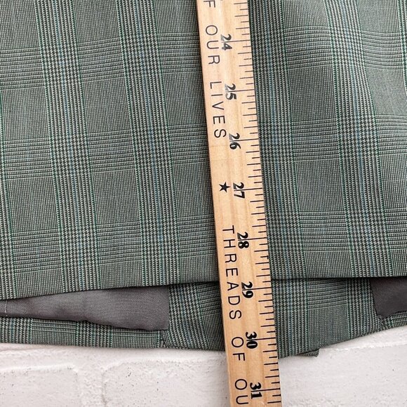 Unbranded Blazer Men 40 Black Teal‎ Blue Houndstooth Plaid Double Breasted VTG - Picture 10 of 11